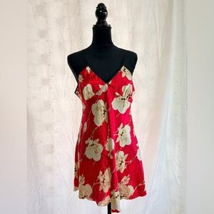 Red Floral Slip Dress